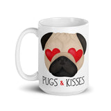 Pugs And Kisses (Pug Dog) - Mug