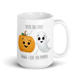 You're Boo-tiful! Awww, I Love You Pumpkin (Ghost and Pumpkin) - Mug