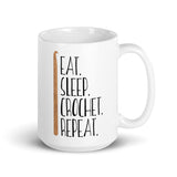 Eat Sleep Crochet Repeat - Mug