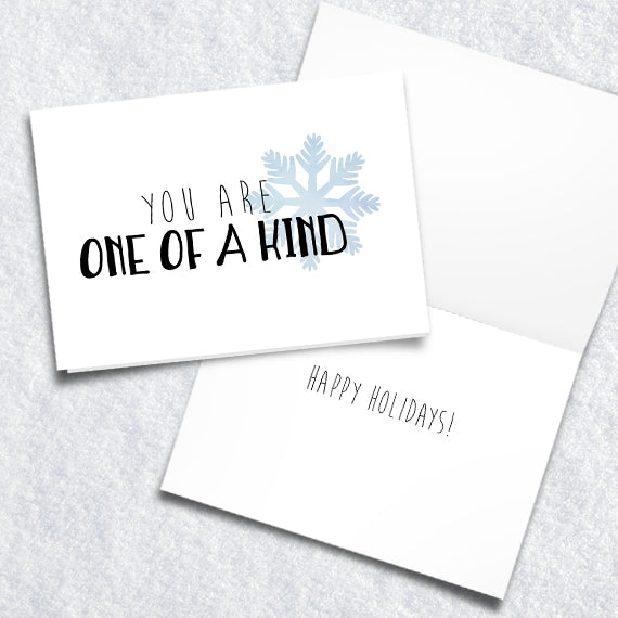 You Are One Of A Kind (Snowflake) - Print At Home Card